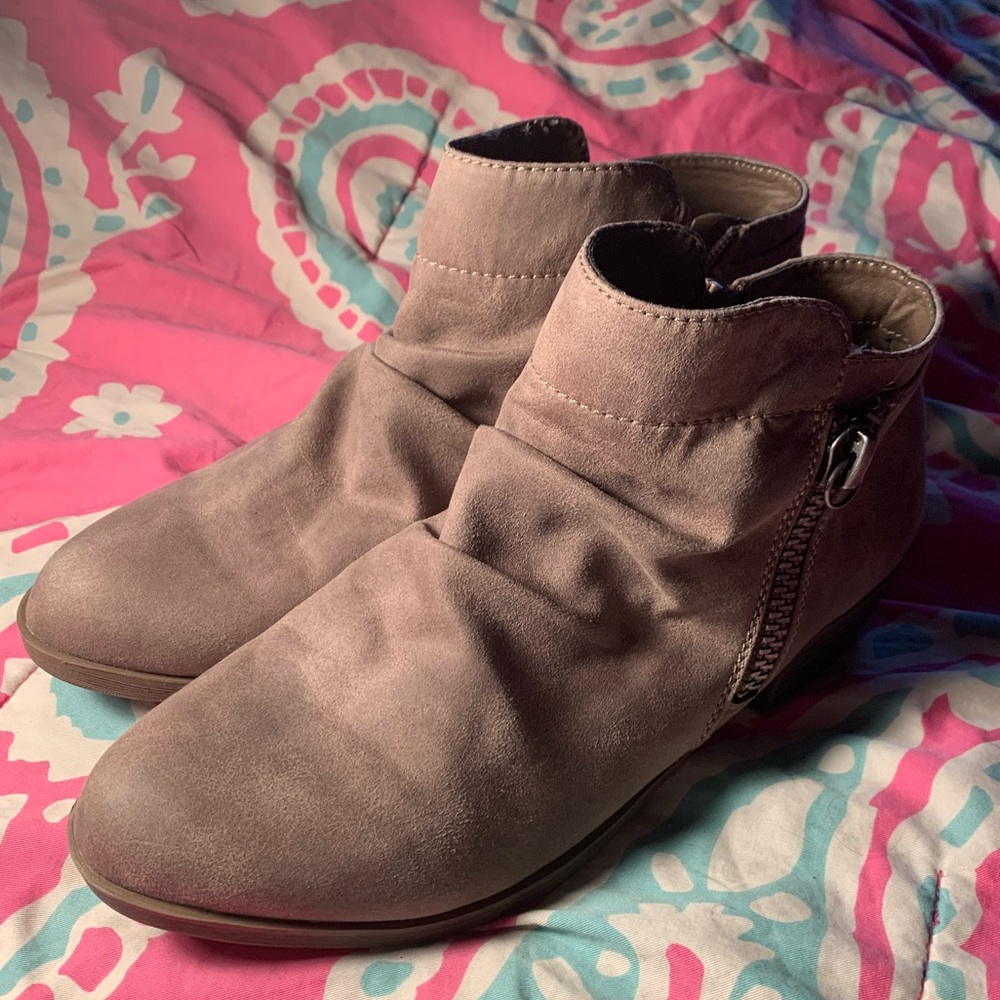 Suede booties